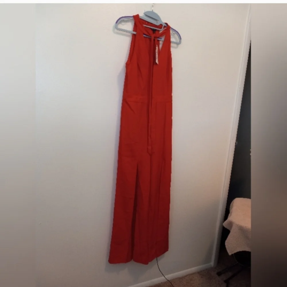 Strut & Bolt Sleeveless Red Jumpsuit Pantsuit - Picture 5 of 11